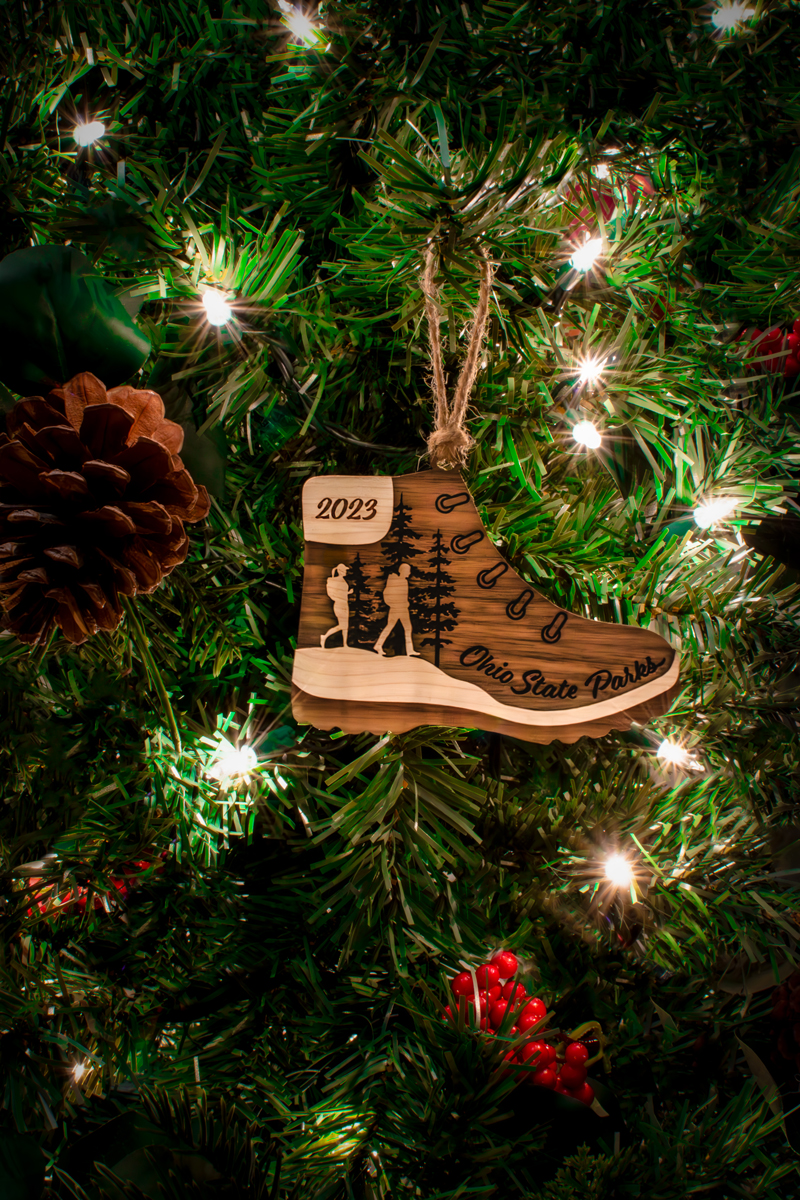 2023 Ohio State Parks Hiking Boot Ornament 